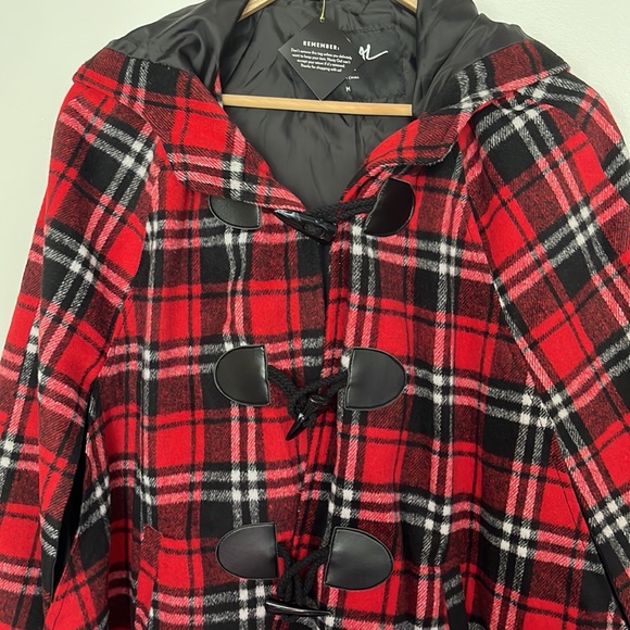 NASTY GAL | English Nights Cape Red Sz M - Picture 4 of 6